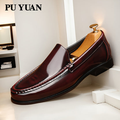 Men's Plus Size Slip-On Loafers with Durable Rubber Sole