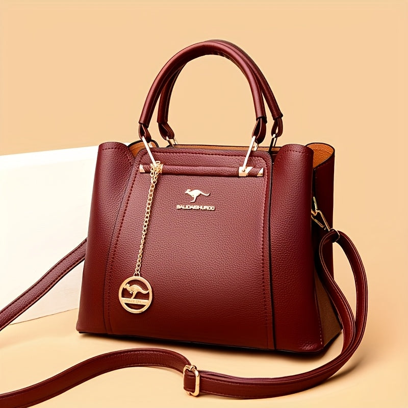 Women’s Lightweight Black Handbag with Detachable Strap