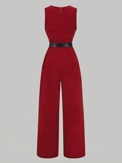 Girls' Sleeveless Wide-Leg Jumpsuit for Spring and Summer