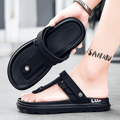 Men's Comfortable Brown & Black EVA Slip-On Casual Slides