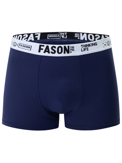 Men’s 4-Pack Solid Color Boxer Briefs with Stretch Fabric