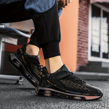 Men'S Casual Sneakers - Comfortable Lightweight Athletic Shoes with Lace-Up Closure, Solid Color Low Top Design, Breathable Fabric Upper  Lining, MD Sole - for Active Male