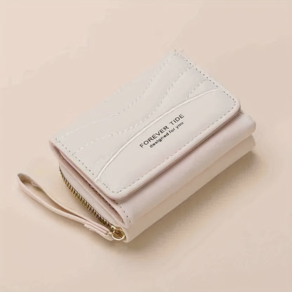 New Women's Fashion Minimalist Foldable Coin Purse with Clasp Design, Large Capacity, 6 Colors Available