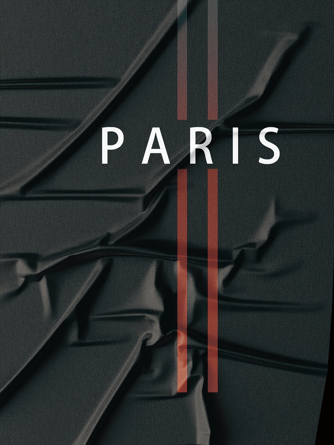 Men'S Paris Graphic Tee - Black Short Sleeve Crew Neck with Red  White Stripes, Casual Streetwear Style, Lightweight Polyester Blend, Machine Washable, Everyday Tshirt   Bold Graphic Tee   Glossy Texture