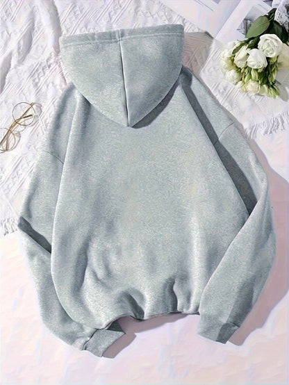 Men's Casual Hooded Sweatshirt with Geometric Print for Fall/Winter