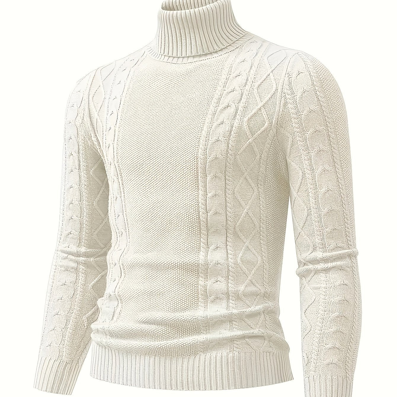 2024 New Cross-Border Men'S Plaid Knit Pullover Sweater (Men'S Warm Top)