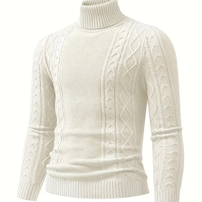 2024 New Cross-Border Men'S Plaid Knit Pullover Sweater (Men'S Warm Top)