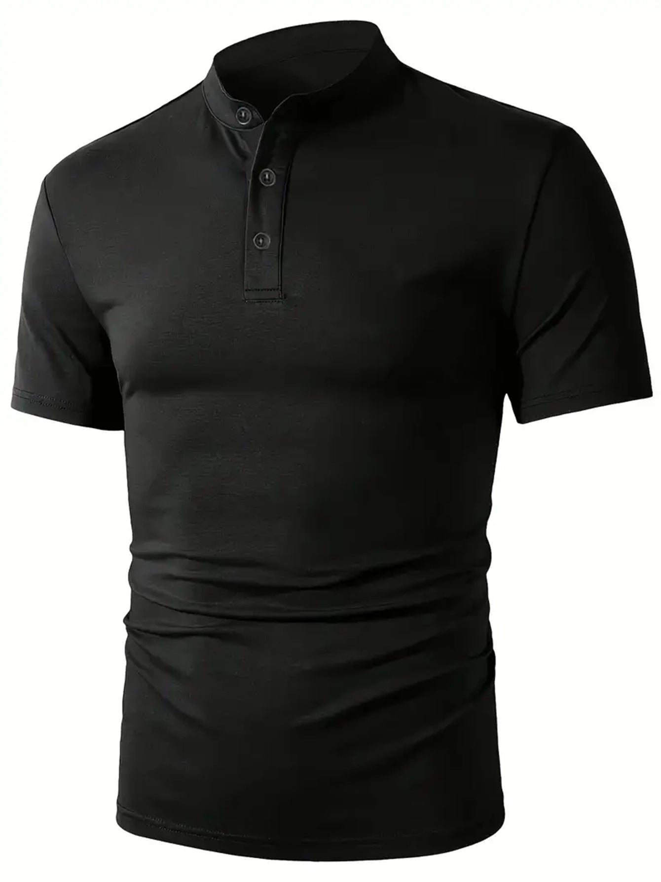 Men'S Casual Crew Neck Short Sleeve T-Shirt - Solid Color, Regular Fit, Lightweight  Breathable for Summer, Casual Attire, Casual Summer Wear   Crew Neck Shirt   Comfortable Fit