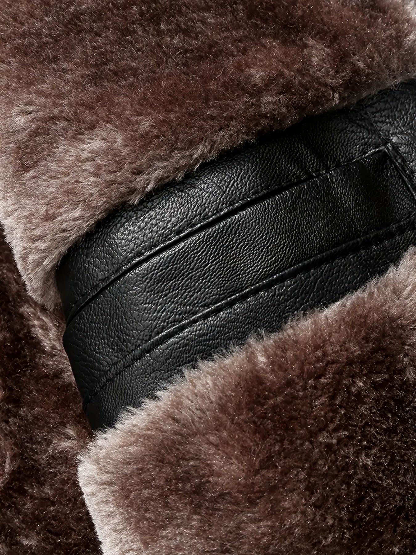 Men's Windproof Winter Jacket with Fleece & Collar, Zippered Pockets, Warm Coat for Skiing, Hiking, Motorcycle Riding - Hand Washable Cold Weather Outerwear (Black/Brown), Winter Clothes Men, Bomber Jackets For Winter, Mens W