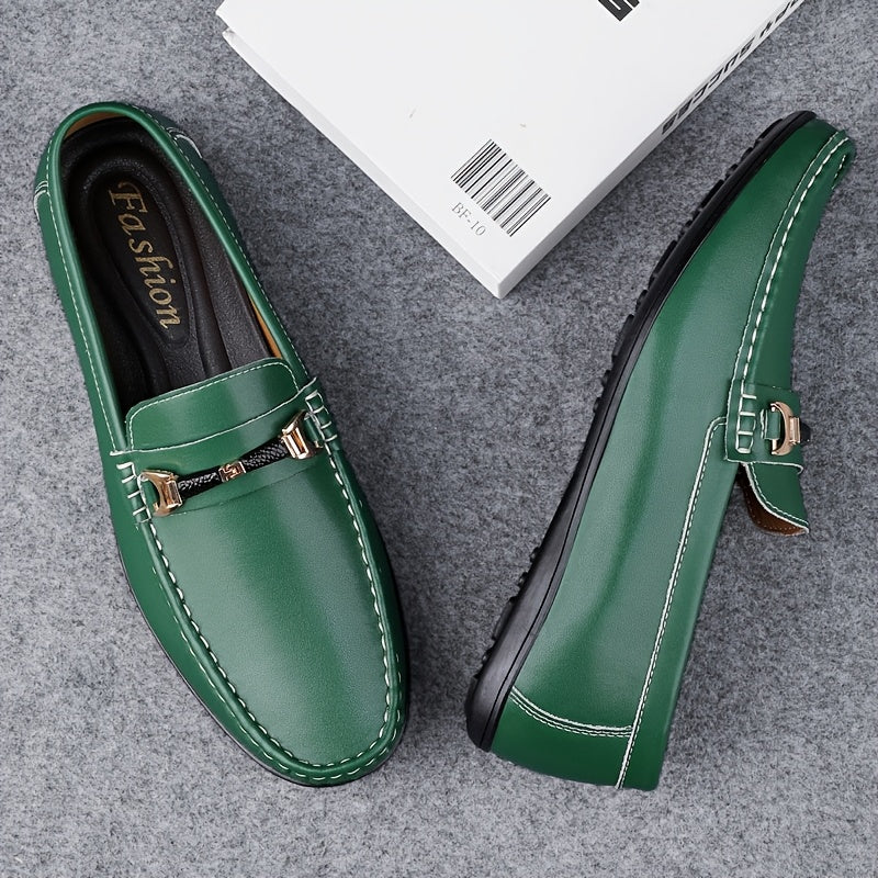 Men's Slip-On Loafers Leather Driving Shoes Business Casual