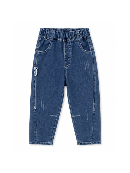 Boys' All-Season Loose Fit Straight-Leg Casual Jeans