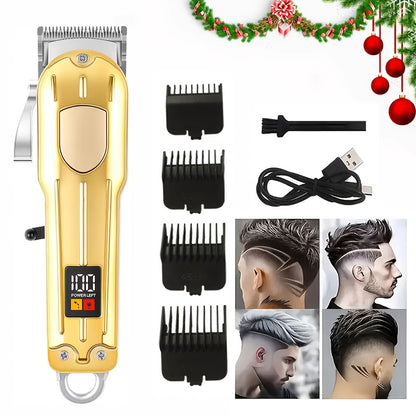 Professional Rechargeable Electric Hair Clipper | 4 Different Length Settings, Low Noise, USB Fast Charging, Unisex, Portable Hairdressing Kit | Ideal Gift for Men on Father'S Day, Christmas - ayq