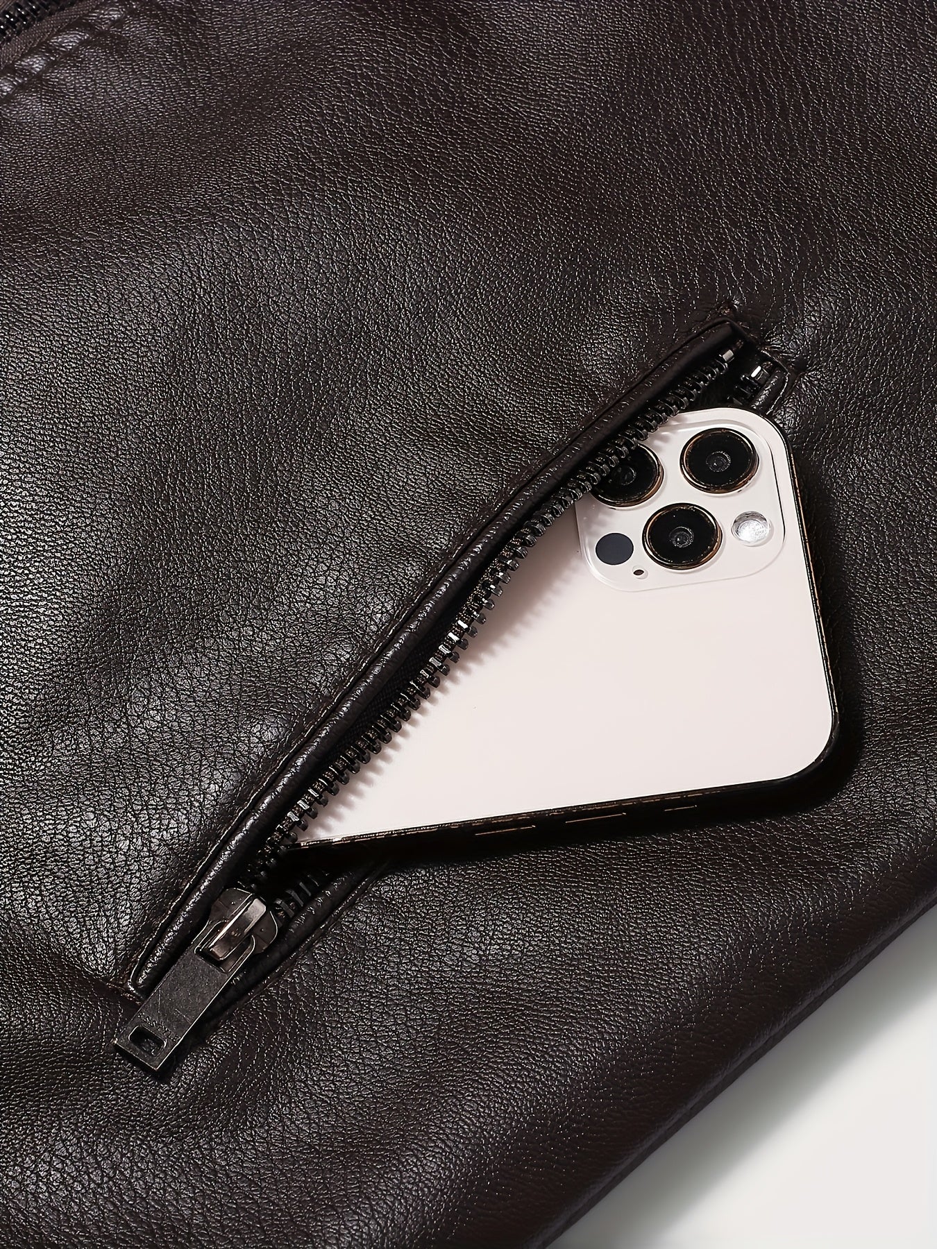 Men's Stylish Burgundy Jacket - Fall/Winter Trendy Stand Collar Biker Jacket with Multiple Zippered Pockets, Casual Design for Casual Attire, Fall Jacket | Modern Casual Jacket | Glossy Finish Jacket