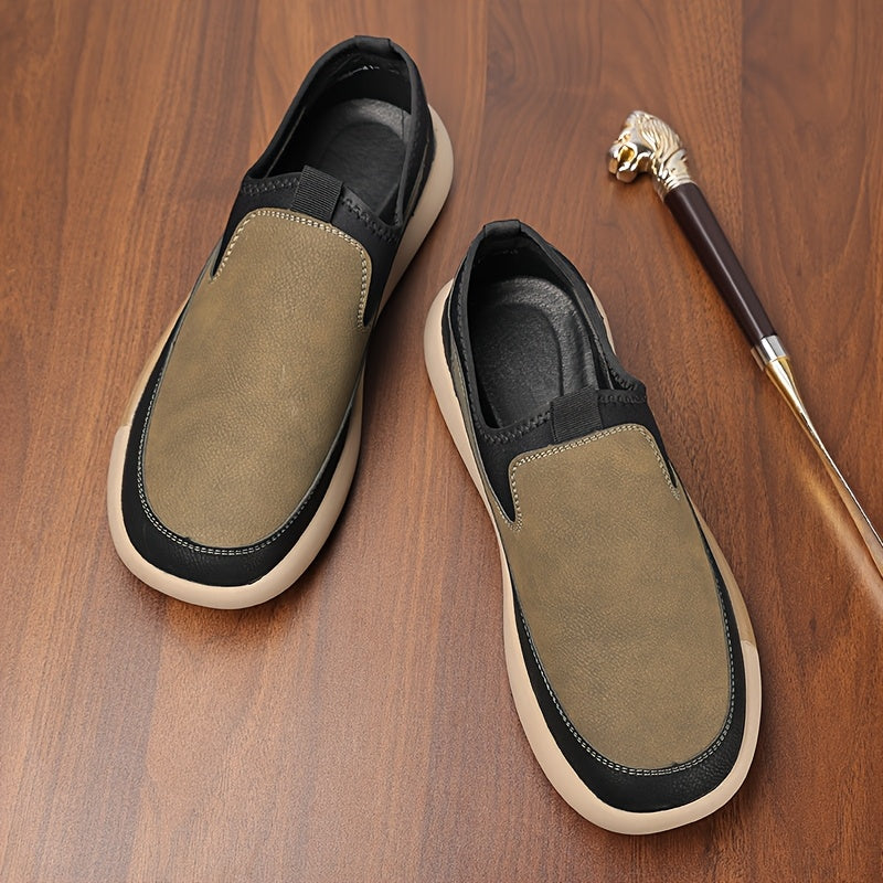 Men's Casual Slip-On British Style Soft Rubber Sole Shoes