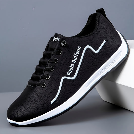 Men's Lightweight Casual Sneakers with Lace-Up Design