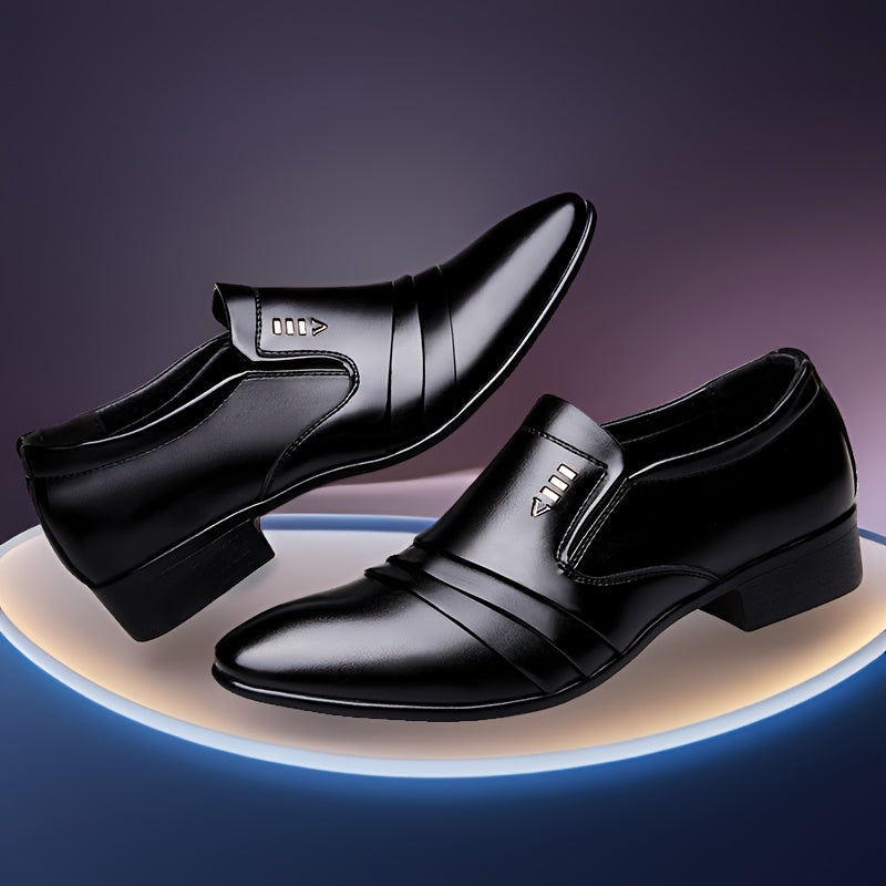 Men's Business Slip-On Loafers Pointed Toe Comfortable Shoes