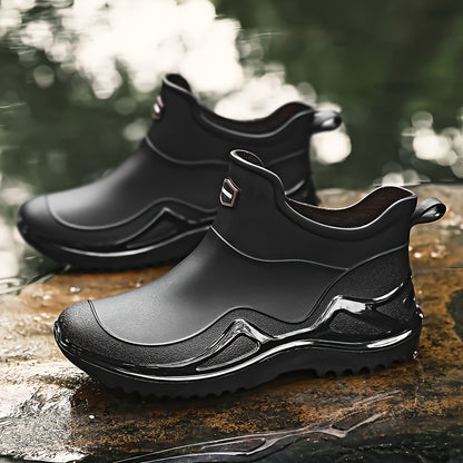 Men's All-Season Outdoor Slip-On Rain and Hiking Boots