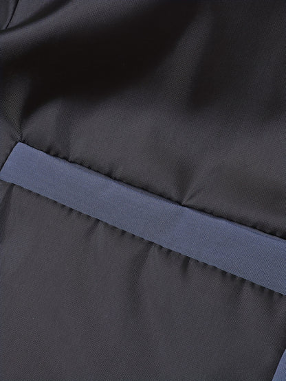 Men'S Stylish Black Hooded Windbreaker Jacket with Zipper Pockets - Casual, Loose Fit, Long Sleeve, Polyester Lining, Perfect for Spring and Fall, Casual Wear Jacket|Hooded Jacket|Zippered Jacke