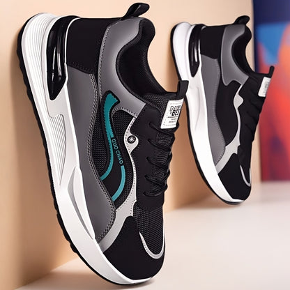 Men's Sneakers Running Shoes, Sporty Trendy Skate Shoes, Versatile Casual Loafers, Sailing Shoes, Flat Sole Skate Shoes, Green and Blue, for Spring, Autumn, Summer, All Seasons, Streetwear, Outdoor, Daily Wear, Hiking, Color- - ayq