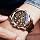 OLEVS Men's Waterproof Leather Band Quartz Watch