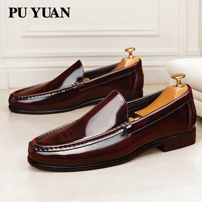 Men's Plus Size Slip-On Loafers with Durable Rubber Sole