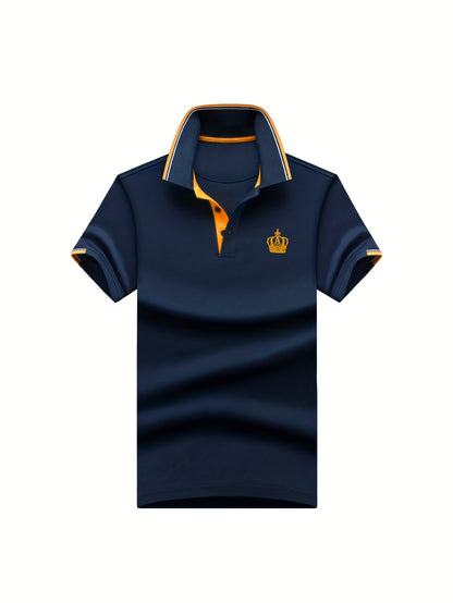 Men'S Short-Sleeve Polo Shirt. Made of 95% And 5% Spandex, This Lightweight Business Casual Collared Shirt Is Breathable And Comfortable - ayq