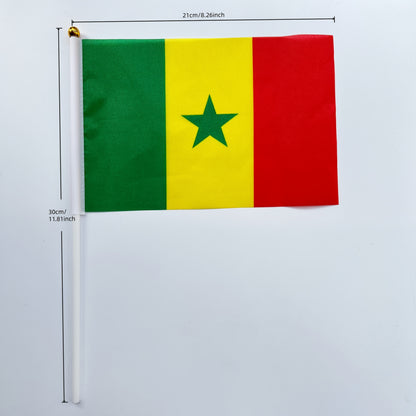 Senegal Polyester Handheld Flag for Multipurpose Use