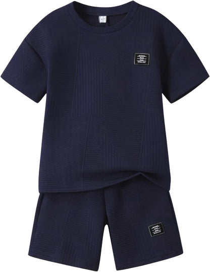 Boys Summer Short Sleeve Top & Shorts Set Ages 6-12