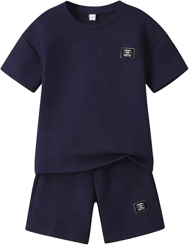 Boys Summer Short Sleeve Top & Shorts Set Casual Outfit