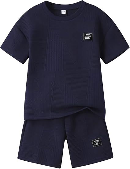 Boys Summer Short Sleeve Top & Shorts Set Casual Outfit