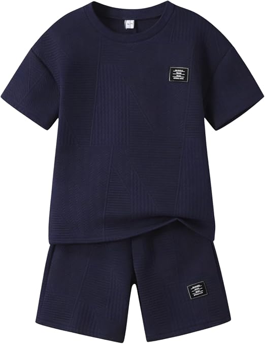 Boys Summer Short Sleeve Top & Shorts Set Casual Outfit