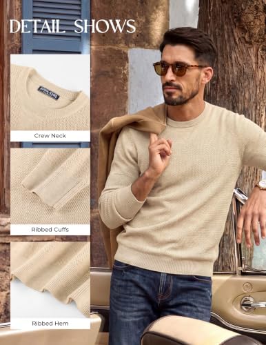 Men's Casual Crewneck Pullover Knit Sweater