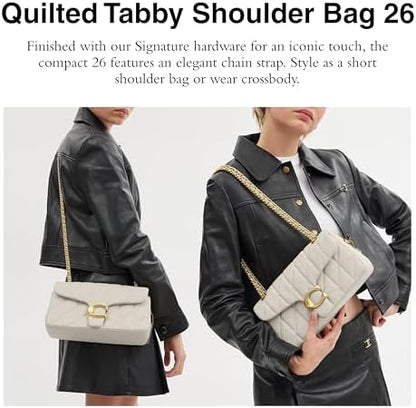 Coach Women's Quilted Tabby Leather Shoulder Bag