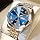 OLEVS Men's Two-Tone Luxury Analog Quartz Watch Blue