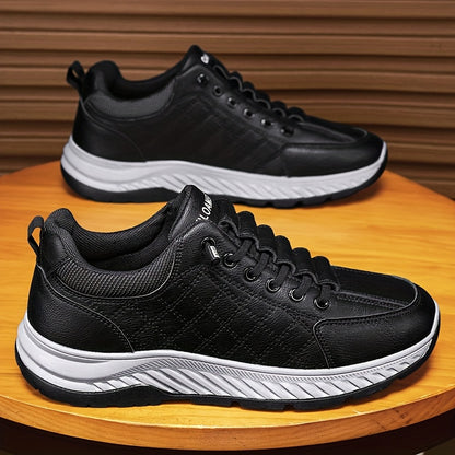 Men's Casual Business Shoes - Low-Top Round Toe, PU Upper, PVC Sole, EVA Insole, Slip-On Design for All Seasons, Solid Color, Comfortable  Stylish for Casual Attire
