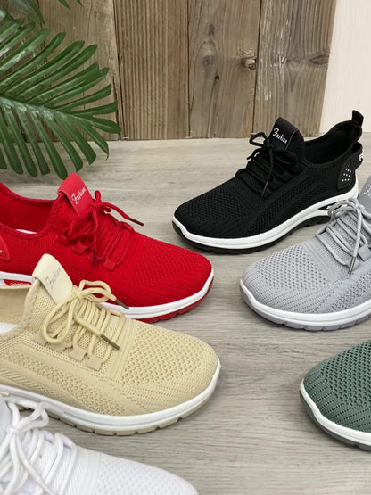 ZOSIVC Cheap Women's Shoes, Slip-on Sneakers for Women, White and Black Comfortable Summer Casual Beach, Vacation, Camping & Casual Attire Shoes | Mesh Upper Ladies' Sneakers - Gifts