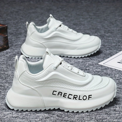 Men's Casual Lace-Up Basketball Shoes, Classic White and Blue Contrast Sneakers, Offering a Breathable, Lightweight, and Comfortable Feel with Shock Absorption and Wear Resistance. Suitable for All-season Casual and Daily Spo - ayq