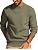 Men's Waffle Knit Crewneck Sweater Textured Pullover
