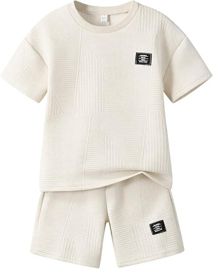 Boys Summer Short Sleeve Top & Shorts Set Casual Outfit