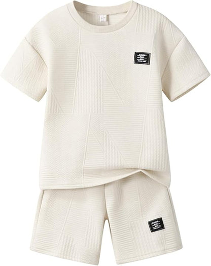 Boys Summer Short Sleeve Top & Shorts Set Casual Outfit