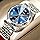 OLEVS Men's Two-Tone Luxury Analog Quartz Watch Blue