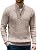 Men’s Quarter Zip Cable Knit Pullover Sweater