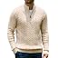 Men’s Quarter Zip Cable Knit Pullover Sweater