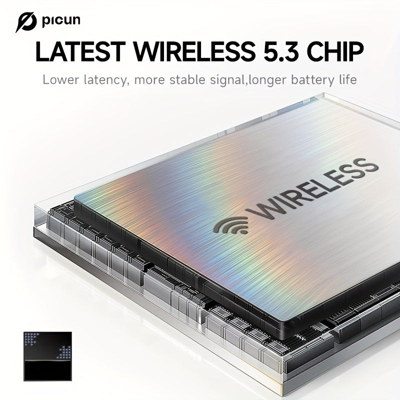 Picun Wireless Headphones, 120 Hours Headphones Wireless, Hands-Free Calls, 3EQ &Game Mode, Foldable Headphones Over Ear for Travel Home Office Cellphone PC