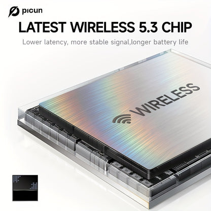 Picun Wireless Headphones, 120 Hours Headphones Wireless, Hands-Free Calls, 3EQ &Game Mode, Foldable Headphones Over Ear for Travel Home Office Cellphone PC