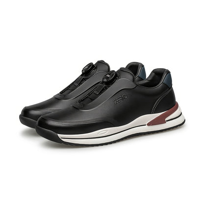 Men's Lightweight Casual Leather Shoes with Cushioning Slip-On