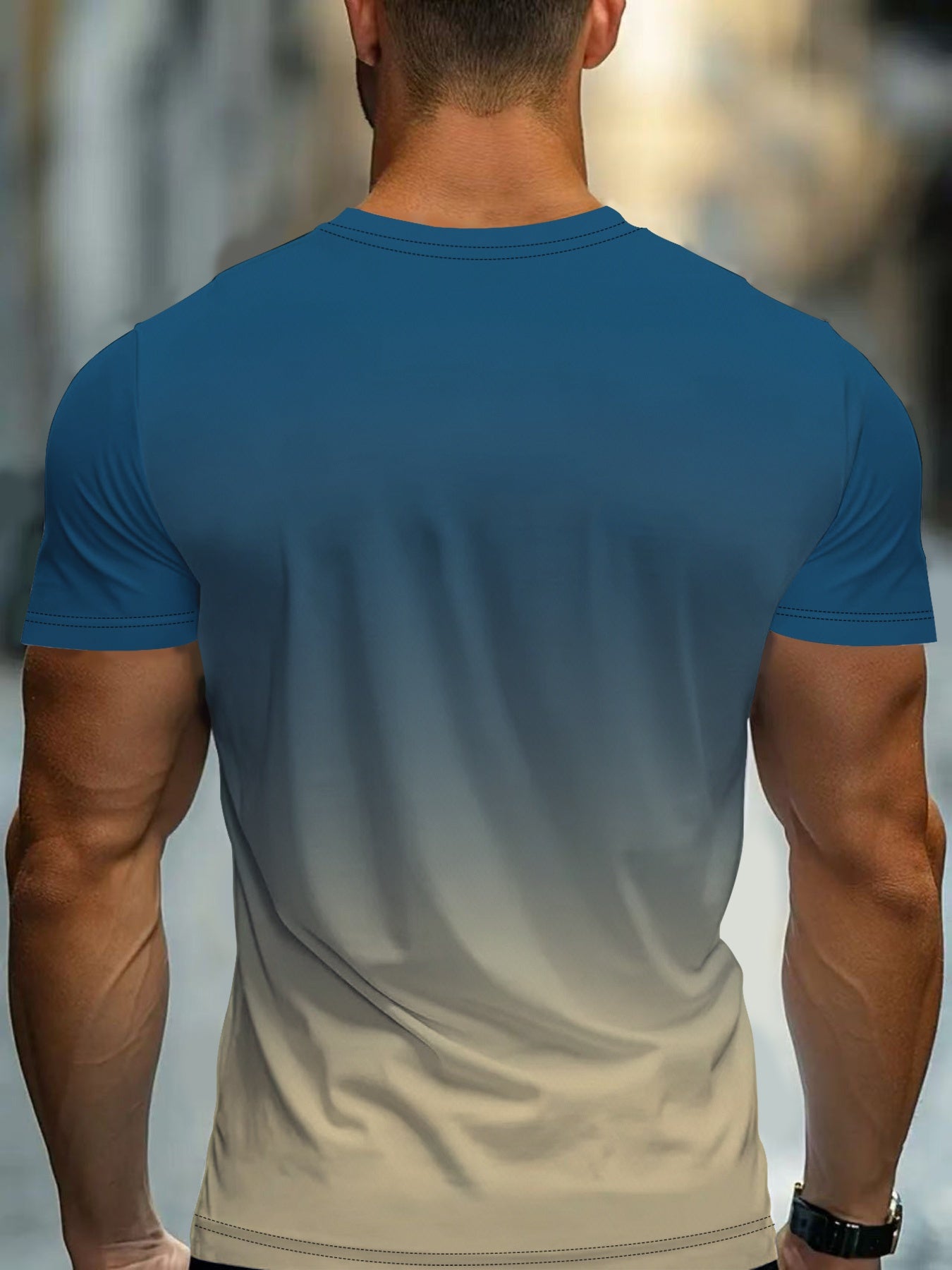 Men'S 3D Digital Print Short-Sleeve T-Shirt