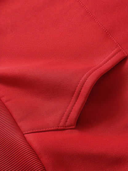 Ladies' Autumn-Winter Casual Hooded Sweatshirt and Pants Set with Shiny Heart Print | Comfortable Fleece-Like Feel, Drawstring Details