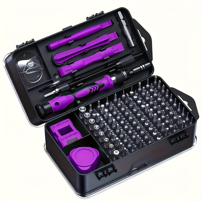115-In-1 Upgraded Screwdriver Set with Strong Magnet, High Hardness, And Multifunctional Disassembly Tools Including Special-Shaped Drill Bits.