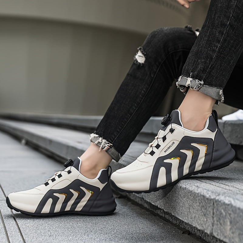 Men's Casual Lightweight Athletic Shoes with Rotary Design - ayq